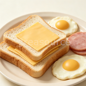 Tranche de fromage cheddar carrée artificielle en PVC, accessoire DIY pour burgers, sandwichs, scènes de petit-déjeuner et artisanat - Product Image 4