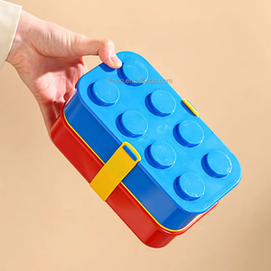 Fiambrera con estilo de bloques de construcción creativos, <span class=keywords><strong>caja</strong></span> Bento apilable y duradera para niños y adultos, perfecta para la escuela, la Oficina y los viajes - Product Image 6