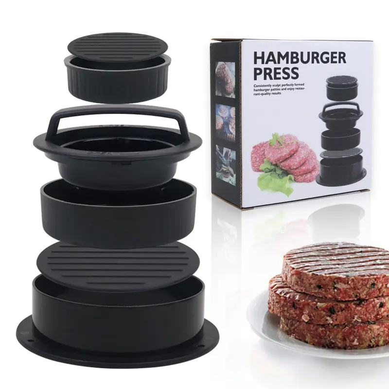 2023 रसोई पीपी सामग्री हैमबर्गर प्रेस BBQ उपकरण पैटी निर्माता प्रेस हैमबर्गर मोल्ड मांस बर्गर प्रेस