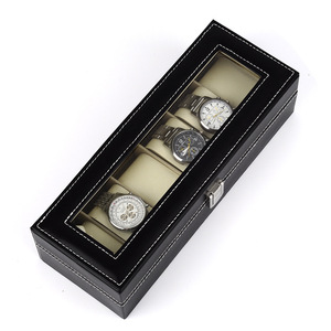 Boîte <span class=keywords><strong>de</strong></span> <span class=keywords><strong>Rangement</strong></span> <span class=keywords><strong>de</strong></span> Montres Vente Chaude <span class=keywords><strong>Luxe</strong></span> Unique Étanche Fermeture Sécurisée Boîte à Montres en Cuir 6 Fentes pour Voyage - Product Image 2