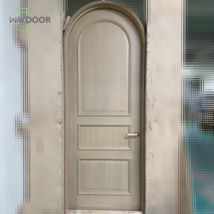 French Interior <strong>Single</strong> Waterproof Finished Wooden Arched <strong>Top</strong> <strong>Door</strong> for House Exterior Mahogany Oak Front Solid Wood Curved <strong>Door</strong> - Product Image 4
