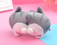Jouets en peluche super doux Corgi aux fesses de pêche mignonnes, anti-stress, petits pendentifs porte-clés, cadeaux pour étudiants, vente en gros transfrontalière