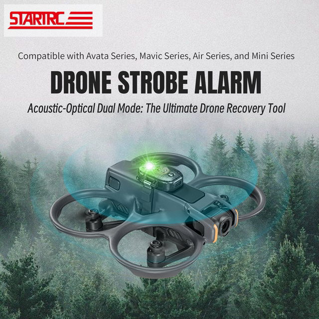 STARTRC Safety Alarm & Strobe Light | Rechargeable Anti-Collision Warning Light for DJI Avata, Mavic, Air, Mini & FPV Series