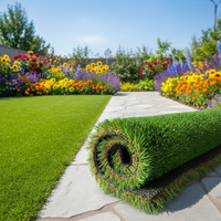 Gazon synthétique de jardin 20mm 30mm 40mm 50mm, gazon en plastique durable et écologique, rouleau de gazon artificiel vert, tapis paysager