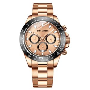 Reloj de hombre luminoso fecha cuarzo multifuncional deportivo tres ojos reloj de pulsera de seis manecillas - Product Image 6