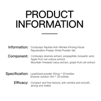 Essence de peptides apaisante et réparatrice pour les rougeurs et les sensibilités cutanées, poudre lyophilisée