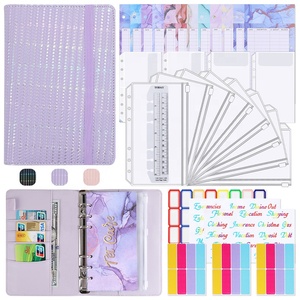 Set di raccoglitori economici A6 all'ingrosso personalizzati buste per contanti sistema di Budget Binder planner raccoglitore di Budget nero - Product Image 3