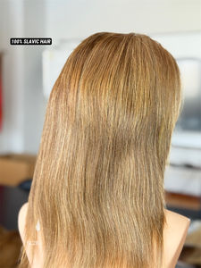 Peluca con malla frontal HD de buena calidad Cabello humano eslavo Calidad superior Capa grande Nudo pequeño Listo para enviar - Product Image 3