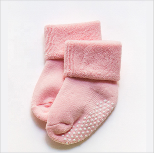 Chaussettes antidérapantes antidérapantes pour nouveau-né fille Chaussettes hautes à genoux pour bébé - Product Image 6