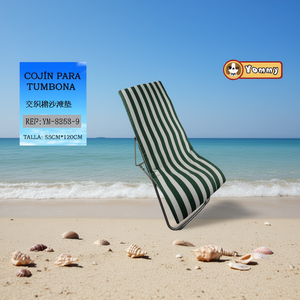 TUMBONA 55*120*8CM-9, Tapete de Playa de Algodón Entrelazado con Cojines y Almohada de Esponja - Product Image 3