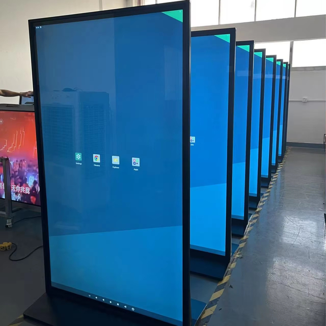 55 Inch to 98 Inch Full Screen Floor Standing Kiosk 4K UHD Indoor Digital Signage Ads Player Advertising Displays Machine