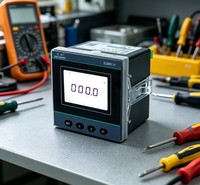EASTSONG ES96Y-U Voltímetro Digital Monofásico de 96x96mm, CA 1000V, Pantalla LCD, RS485 Half-Duplex Modbus RTU, Clase 0.5, IP65