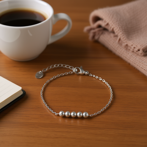 Amy Amy Fashion Beaded <b>Bracelet</b> Silver Plated Imitation Pearl Women's Classic Gift Jewelry P0124 - Product Image 2