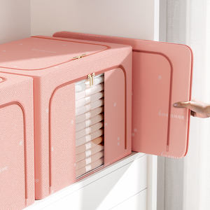 Caja de almacenamiento plegable de poliéster, 66L, rectangular, entrega rápida, Rts - Product Image 3