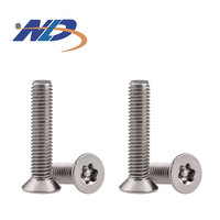 M2 M3 M4 M5 M6 treillis fraisé 304 en acier inoxydable aggloméré, vis torx à tête plate autotaraudeuse