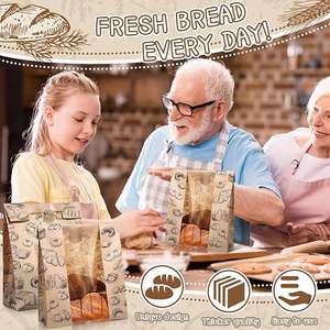 Sacs à <span class=keywords><strong>Pain</strong></span> Personnalisés avec Fenêtre, Anti-Graisse, Idéaux pour Aliments Pâtissiers, Sacs en Papier pour Boulangerie - Product Image 4