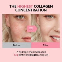 Marca Privada OEM, 5 Piezas de Láminas de Hidrogel de Retinol y Colágeno, Reafirmante Nocturno, Antiarrugas, Hidratante, Iluminador, Vitamina C, Vegano, ODM