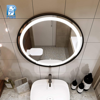 Cermin Pintar Desain Modern dari Rise Factory, Terbuat dari Paduan Aluminium, Tahan Air, dengan Sakelar Sentuh Sensor untuk Apartemen, Kamar Mandi, Salon, dan Ruang Tamu