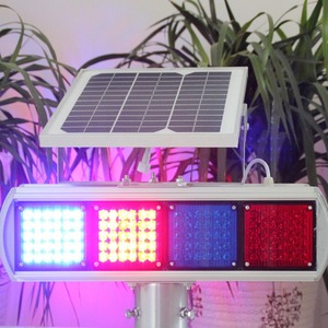 Solar Led Flashing Warning <b>Light</b> Ip65 Aluminum <b>Pole</b> Mount Traffic Signal Lamp - Product Image 2
