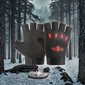 Guantes de Terciopelo y Cuero Resistentes al Viento con Cierre de Cremallera Antideslizante, Diseño de Dedos Completos para Deportes de Invierno, Uso Diario Unisex - Product Image 2