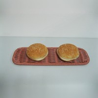 Petit Set de Table Rose en Rotin PP Tressé, Léger, Pratique, Écologique, Imperméable et Facile à Nettoyer pour la Salle à Manger