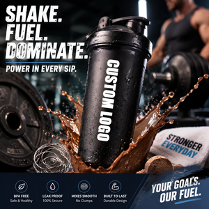 Botella Mezcladora de Proteínas de Plástico de 600 ml con Logotipo Personalizado, Libre de BPA, a Prueba de Fugas, Botella de Agua Deportiva para Gimnasio, Vaso Mezclador para Polvo de Proteínas - Product Image 5