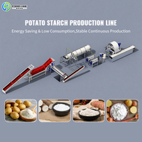 Petite ligne de production complète d'amidon de manioc, machine de traitement d'amidon de tapioca, ligne de production d'amidon de pomme de terre