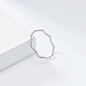 Fashion <b>Ring</b> 1mm Wave <b>Titanium</b> Steel For Women Daily Wear Silver Gold Rose Gold - Product Image 3