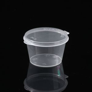 Contenedor Desechable Transparente de PP Ecológico, Apto para Microondas, Mini Taza de Salsa de Plástico, Logotipo Personalizado, Moderno, OEM, para Bar de Snacks - Product Image 4