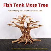 Ornement d'aquarium moderne classique en forme d'arbre, paysage de bassin à poissons, bois flotté, branches thaïlandaises, pierre de dragon verte naturelle