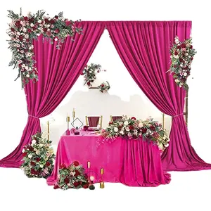 Decoration Wall Customized Size Ice Silk Tulle Bridal Birthday Party Events Aarch Church Wedding Stage Photography Backdrop