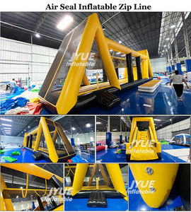 Divertido comercial China inflable de la línea con tobogán gigante teleférico <span class=keywords><strong>para</strong></span> <span class=keywords><strong>adultos</strong></span> y niños - Product Image 3