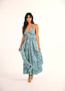 Robe de soirée luxueuse à perles, robe élégante mini sexy maxi, robe élégante pour femme, robe élégante pour femme, robe maxi décontractée 100% soie imprimée - Product Image 4