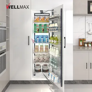 WELLMAX 캐비닛 식료품 저장실 단위 주방 하드웨어 액세서리 주방 보관용 슬라이딩 키가 큰
