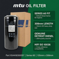 Filtre à huile MTU X54418300057 en gros, fabriqué en Pologne, filtre à huile pour moteur diesel en vrac pour pièces de rechange Detroit MTU