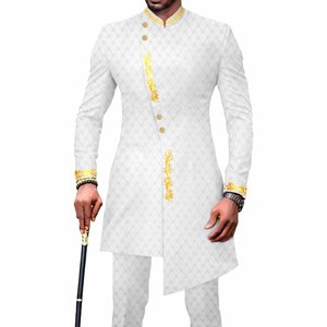 ชุดสูท2ชิ้นพร้อมกางเกง26สีเสื้อผ้าผู้ชายสไตล์แอฟริกัน - Product Image 3