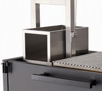 Barbecue au charbon de bois de style argentin Santa Maria Premium, cuisson DIY, en briques intégrées avec hauteur réglable, revêtement en poudre