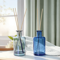 Diffuseur de roseaux carré de luxe personnalisable, écologique, sans plomb, artisanal, sans alcool, en bouteilles de verre, disponible en plusieurs couleurs