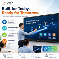 ITATOUCH Pantalla Plana Interactiva 4K de 55/65/75 Pulgadas, Pizarra Inteligente Certificada con NFC y Sistema Dual para Educación y Negocios