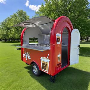 2025 Mobile Fast <b>Coffee</b> <b>Ice</b> Cream Vending Kiosk Snacks Fruit Carts USA Customized Food Trailer With Full restaurant Kitchen - Product Image 1