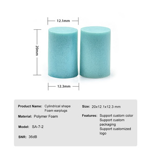 Bouchon d'oreille de forme cylindrique en mousse PU à rebond lent pour bloquer le bruit bouchons d'oreille de sommeil Protection auditive - Product Image 3