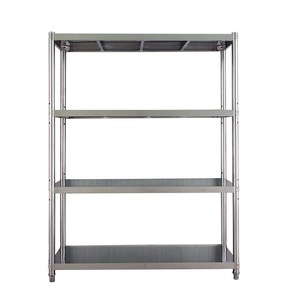 Rak <span class=keywords><strong>Display</strong></span> logam Stainless Steel, rak <span class=keywords><strong>Display</strong></span> baja anti karat empat lapisan dapat disesuaikan tinggi - Product Image 3
