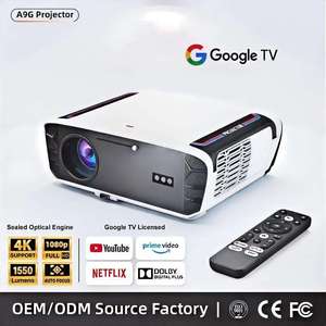 4K Ready LED Android 9 <b>Projector</b> With 1400 Lumens for Home Theater-<b>Portable</b> Design Built-in Speakers <b>Screen</b> Support 3D A9G 4K Su - Product Image 3