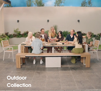 Table de salle à manger extensible moderne 2026 pour l'extérieur, ensemble 4-14 places, en aluminium, étanche, pour patio, jardin, fête en plein air, vente en gros
