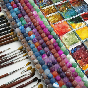 ลูกปัดหินแคลเซโดนีธรรมชาติแบบลอยน้ำรุ่นใหม่ปี 2026 ขนาด 4/6/8/10/12 มม. หลากสีสัน สำหรับทำเครื่องประดับ - Product Image 3