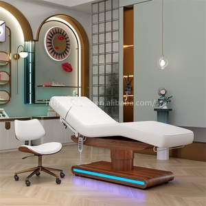 KISEN Silla Eléctrica Moderna para Spa, Salón de Belleza, Clínica, Camilla de Masaje, Silla de Podología con 3 o 4 Motores, Blanca - Product Image 1