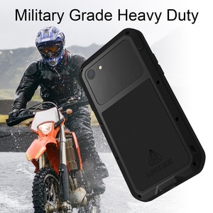 LOVE MEI-funda de Metal para <span class=keywords><strong>Iphone</strong></span> <span class=keywords><strong>SE</strong></span> <span class=keywords><strong>2022</strong></span>/SE3, carcasa armadura de aluminio a prueba de golpes con vidrio templado - Product Image 5