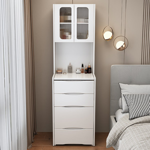 Cross-border <b>dressing</b> <b>table</b> <b>with</b> mirror, modern minimalist style, bedroom small apartment <b>storage</b> cabinet <b>with</b> top cabinet, - Product Image 2