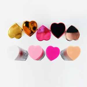 Échantillon Gratuit 5ml Tubes de Rouge à Lèvres Vides en Plastique Uniques en Forme de Cœur Rose Blanc Jaune Rose Pâle Mignons avec Pinceau - Product Image 3