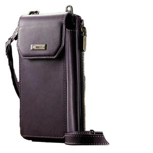 Funda de Cuero Tipo Cartera con Correa Cruzada y Cierre de Cremallera, Ranuras para Tarjetas, Correa de Cuerda, a Prueba de Golpes, para iPhone - Accesorio de Moda para Teléfono Móvil - Product Image 1